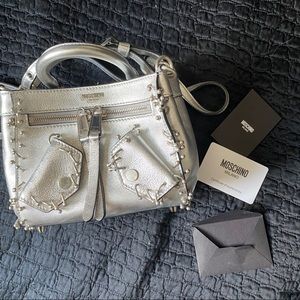 Silver Moschino Bag